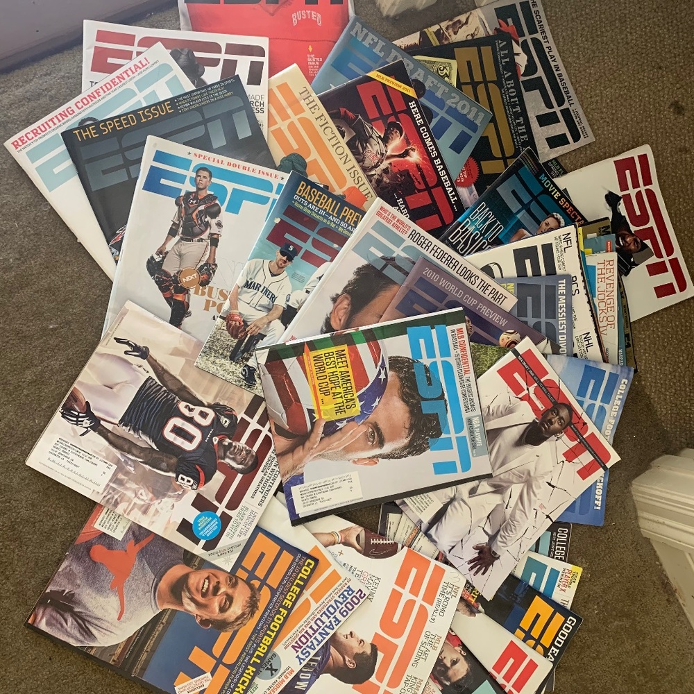 ESPN Vintage Xlarge Sports Magazines Bundle